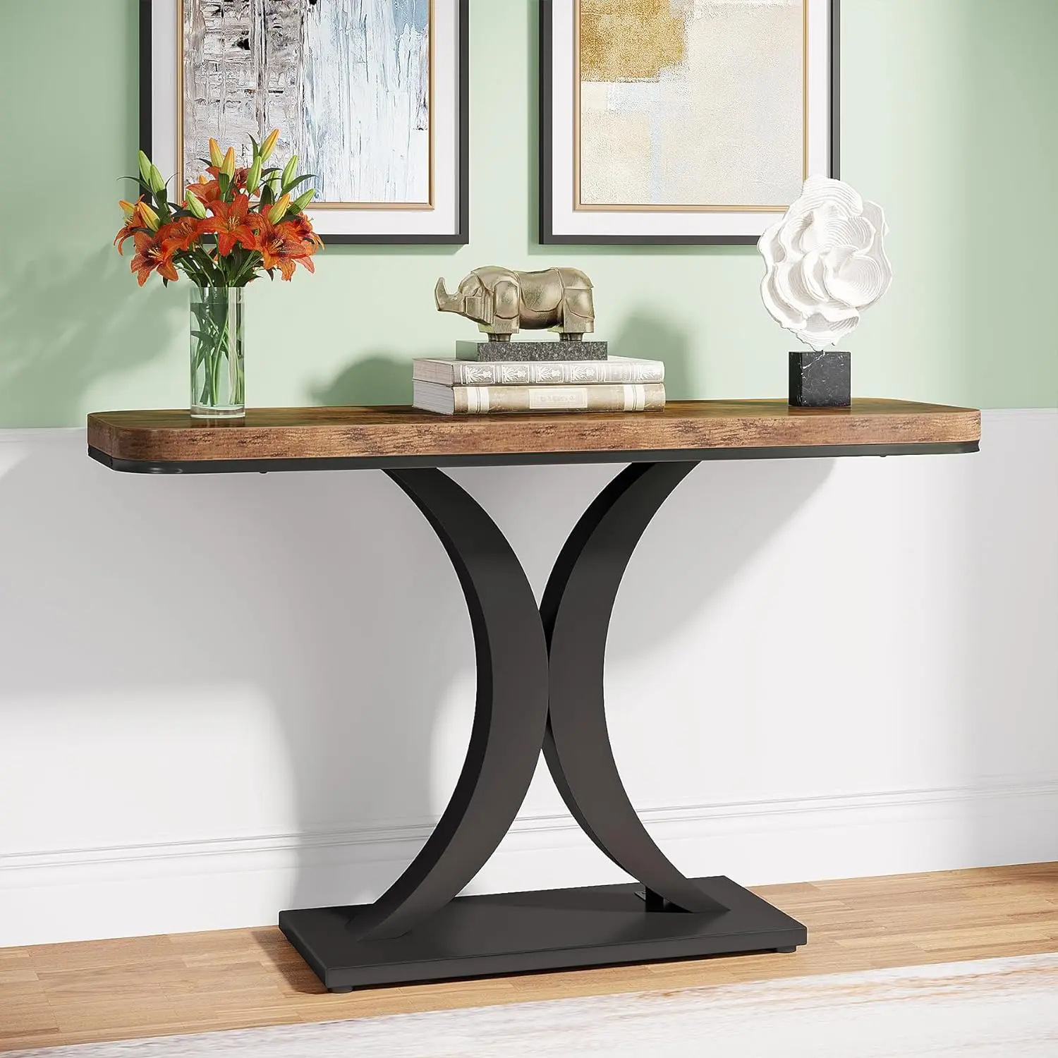 Tribesigns Industrial Console Table, 40 inch Narrow Entryway Foyer Table Tribesigns Industrial Console Table, 40 inch Narrow Entryway Foyer Table