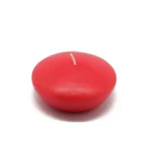 212 MAIN Round Lavender Water Decor Floating Candles - 3 in. Handpoured Wax, Ruby Red, Long-Burning, 12-Piece Box, Unscented Home Decor Ornaments
