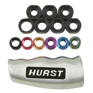 212 MAIN HURST 1530020 T-Handle Aluminum Manual Shifter Knob, 0.375 Thread, Bold Logo, Includes Nuts