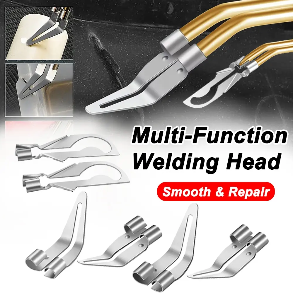 6Pcs Hot Melt Soldering Iron Kit, Diy Soldering Kit, Soldering Tool, Dual-Head for Smoothing & Cutting, Wear-Resistant Soldering Tips, Ideal for Repairing Plastic Items Like Car Bumpers, Multi-Functional Home & Workshop Welding Repair Kit