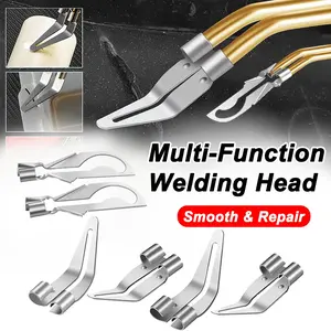 6Pcs Hot Melt Soldering Iron Tool Set | Dual-Head for Smoothing & Cutting | Heavy Duty Wear-Resistant High-Hardness Soldering Tips | Ideal for Repairing Plastic Items Like Car Bumpers | Multi-Functional Home & Workshop Welding Repair Tool Tool Kit