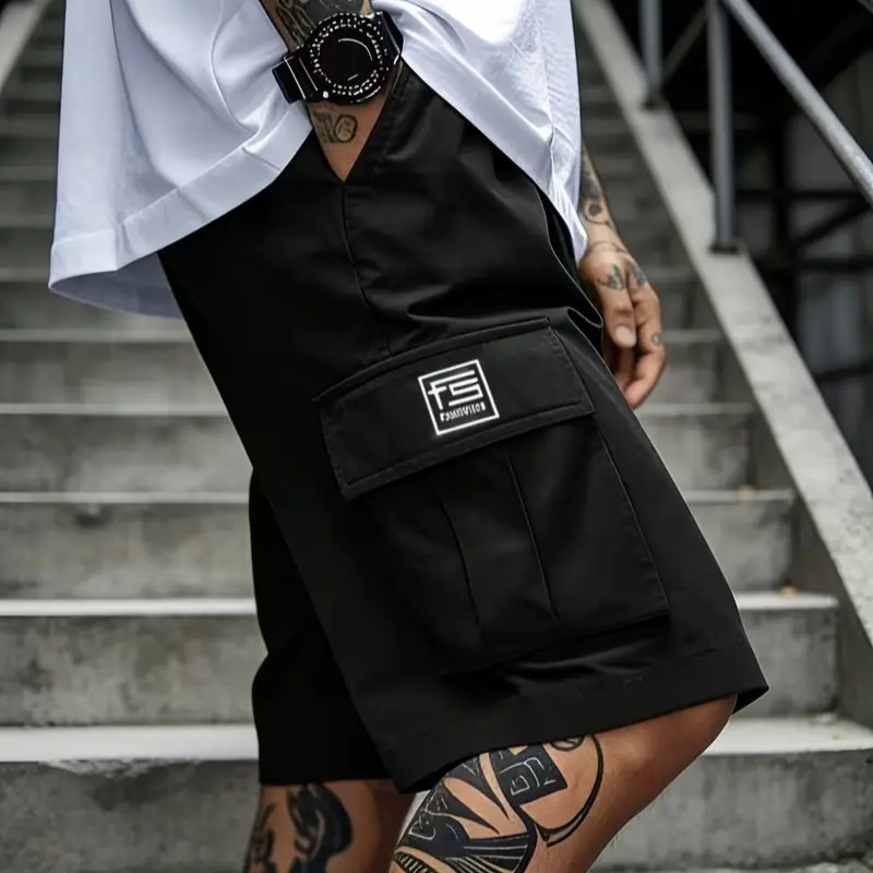 Men's Cargo Shorts - Breathable Lightweight Fabric Work Shorts with Oversized Pockets, Casual Utility Bottoms for Hiking & Summer Daily Wear