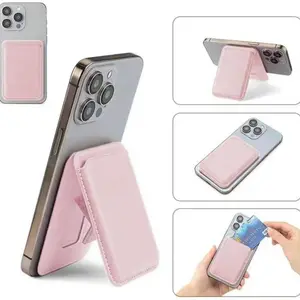 for Magsafe Wallet, Strongest Magnetic Wallet for iOS Series, for iPhone Walle t with Adjustable Stand, 3 Card Slots,Cards Holder, Vegan Leather,