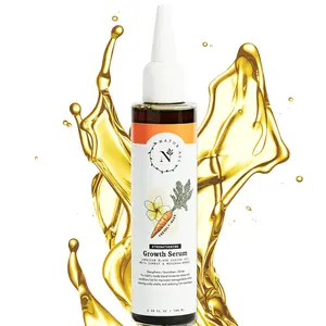 NaturAll Jamaican Black Castor Oil Serum with Carrot Oil - 100% Natural Hair Growth Serum - Silicone-Free Oil for Curly, Dry & Damaged Hair (100ml)