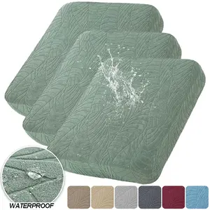 Waterproof Stretch Sofa Cushion Cover Jacquard Fabric Pure Sofa Cover Removable Protector Couch Cover Chaise Lounge Living Room