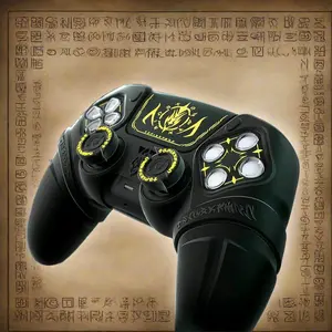 Rune Design PS5 Controller with Unique Design Elements and Black Color