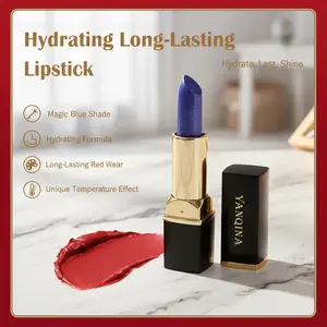 Magic Blue Temperature Change Lipstick, Hydrating & Long-Lasting, Personalized Red Lip Color mother's day gift