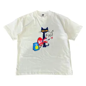 Pete the Cat Playing Guitar Baby Tee, Baby Tee Graphic Shirt, Womenswear Top Tshirt, Streetwear, Party's Shirt