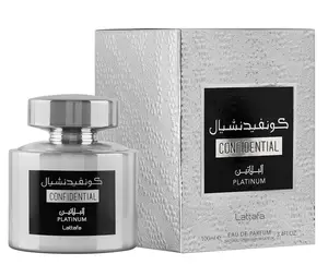 Lattafa Confidential Platinum 100ML 3.4 Fl Oz Eau de Parfum