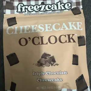freezecake triple chocolate cheesecakes bites. freeze dried cheesecake.