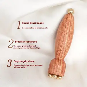 Wooden traditional Chinese medicine acupoint massager, targeting eye bags, dark circles, and sensitive skin, Relaxation aid, equipped with facial and eye massage sticks, suitable for eye care and acupoint pressing