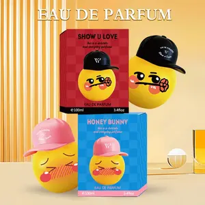 Cute Emoji Eau De Parfum 100ML, Show U Love & Honey Bunny Floral Oriental Fragrance, Long-Lasting Portable Perfume for Women & Men