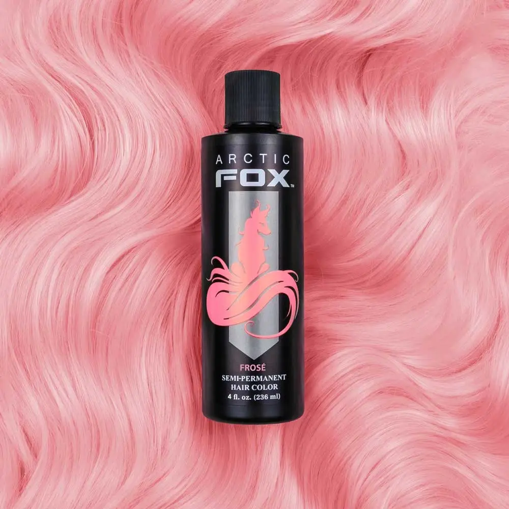 Arctic Fox Semi-Permanent Pink Hair Dye (Frosé Pastel Pink) - Hydrating, Vegan, Cruelty-Free No Bleach Temporary Color for Platinum Locks, Haircare for Blonde Transformation