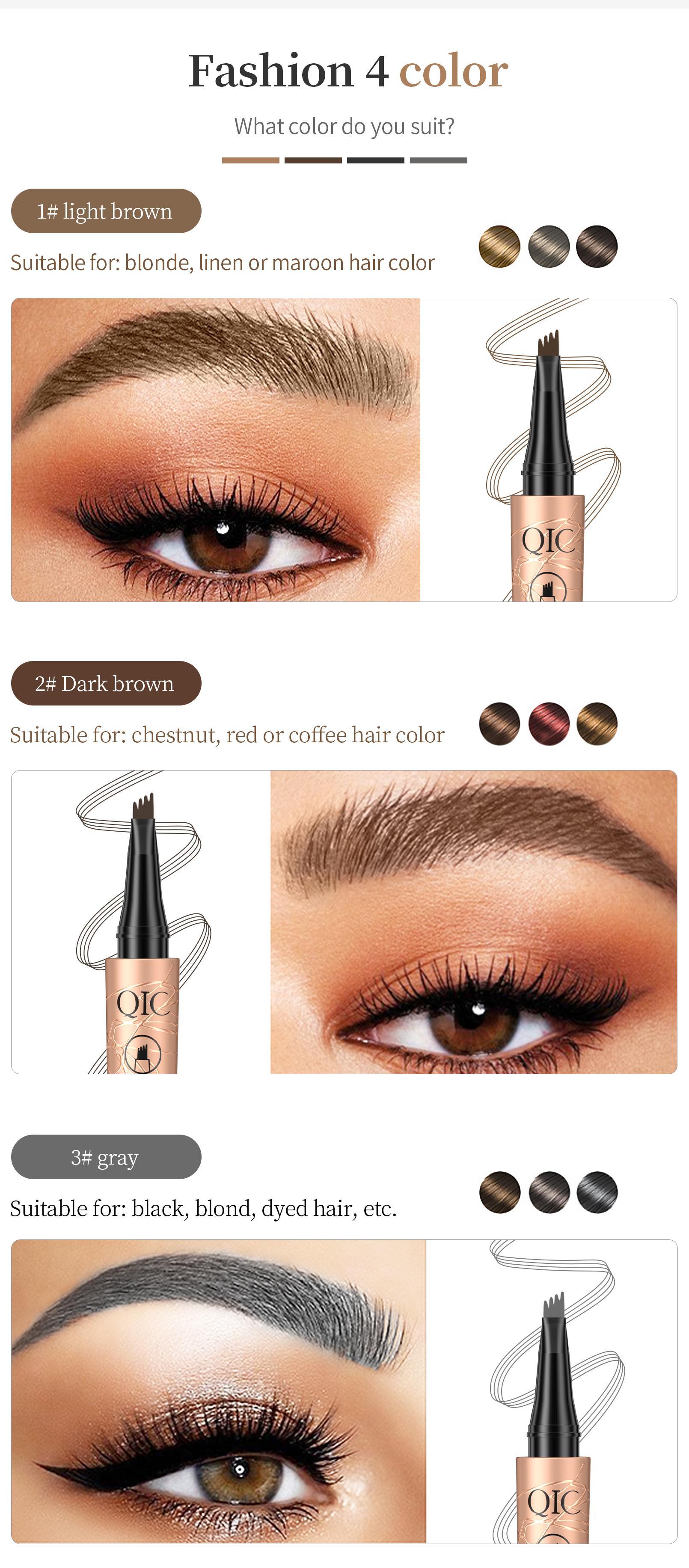Eyebrow Pencil with Micro-fork Tip Applicator,Long Lasting Eyebrow Pencil, Brow Styling Brush,Eye Brow Makeup Tool, Makeup Accessories