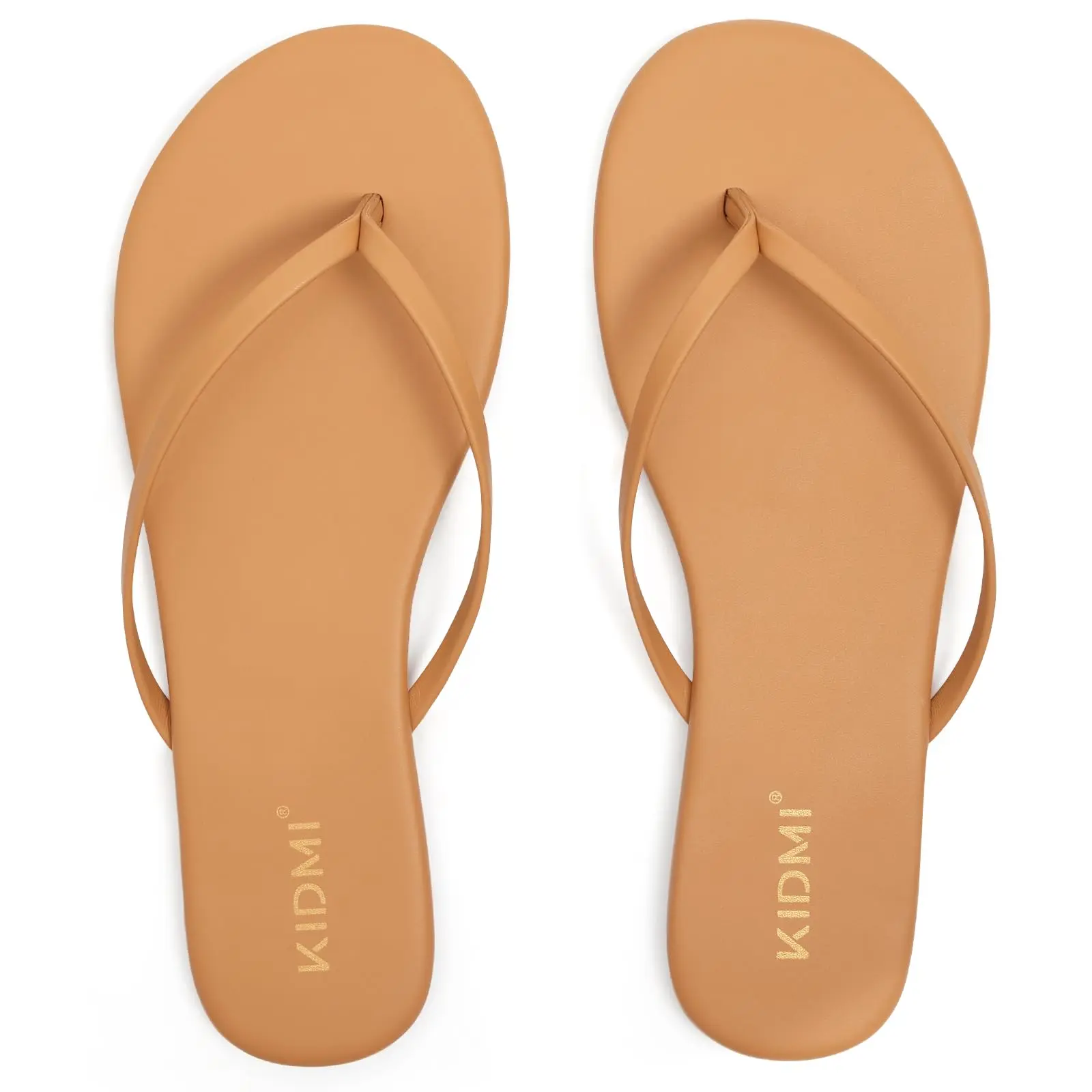 KIDMI Flip Flops for Women Footwear Summer Lightweight and Memory Foam Insole Sandals for Women Durable Non-Slip Beach Essentials Flats for Women Sandals