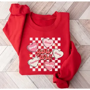 Conversation Hearts Sweatshirt, I Love You Shirt, Heart Candy Shirt, Cute Valentines Sweater, Be Mine Sweatshirt, Valentines Day, Couple Shirt