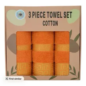 3-Piece Towel Set, Absorbent Cotton Bath Towel Set for Home Bathroom Use