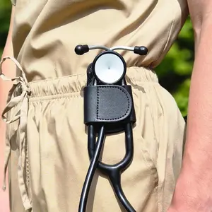 Batclip  Stethoscope  Holder  Clip  for Medical Professionals – Secure Belt/Waistband Stethoscope Clip, Leather, Keeps Stethoscope Off Your Neck, Hands-Free Carry, Small Family-Owned Business, Made in Maine, USA