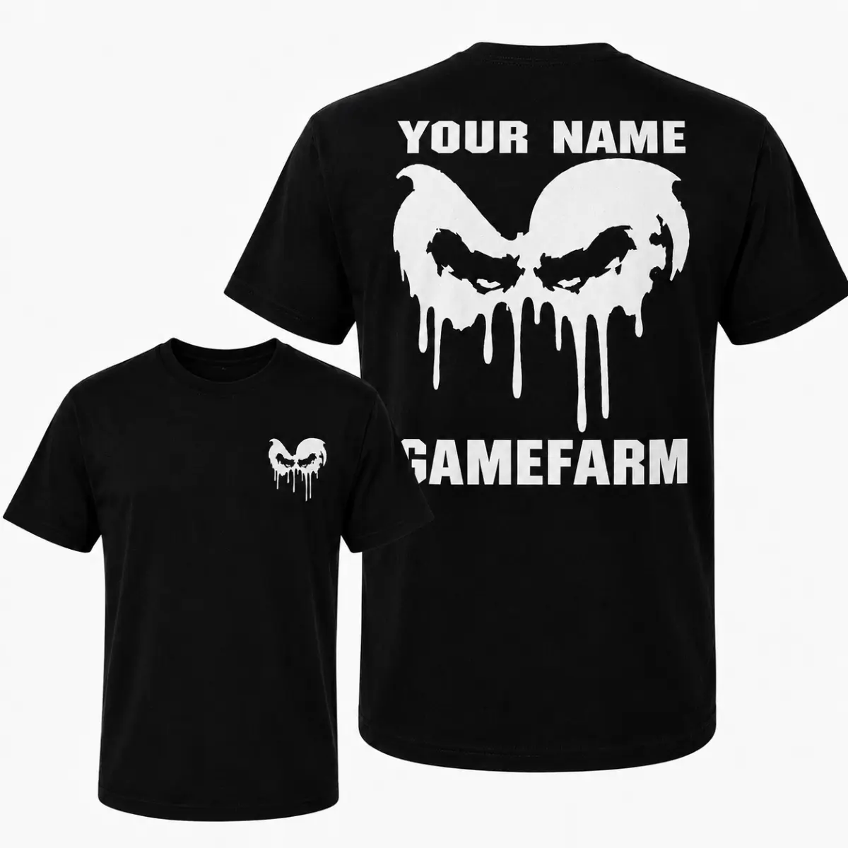 [Leave A Note Or DM For Us]Custom Name GameFarm Rooster Shirt, Gamefowl Style, Game Farm Life, Black Personalized Gallo Graphic Tee, Your Name Gamefarm T-Shirt, Front and Back Rooster Gift for Men