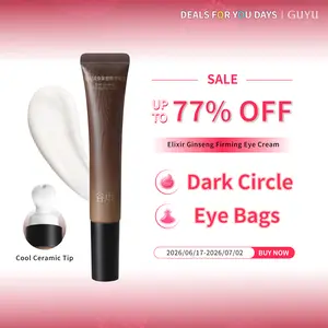 GUYU Elixir Ginseng Firming Eye Cream - 15g, Cool Ceramics Massage Head For Relieving Swelling, Boost Collagen, Brightening & Depuffing & Firming & Anti-Wrinkles, Fine Lines Solution, Moisturizing,Reduce Eye Bags,#summerwins #dealsforyoudays,summerwins