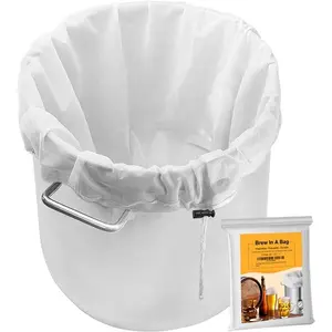 Brew Bag, 2 Pack Extra Large (26" x 22") Straining Bag,Reusable Cold Brew Bags Fine Mesh Bag for Fruit Cider Apple Grape Wine Press Drawstring Straining Brew in a Bag