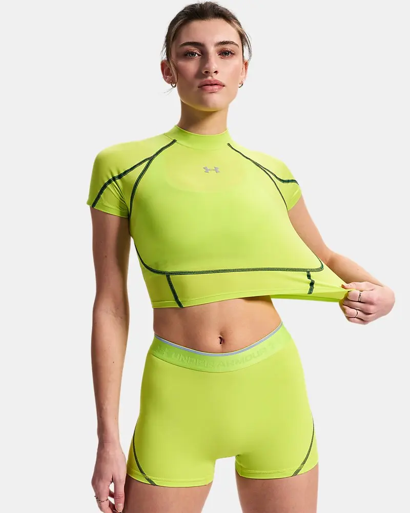 Under Armour HeatGear® Elite Women's Crop Mock Short Sleeve