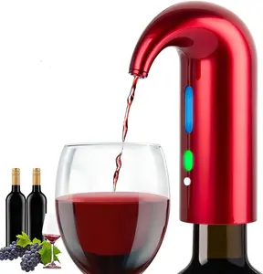 Electric Wine Aerator Pourer, Portable One-Touch Wine Decanter and Wine Dispenser Pump for Red and White Wine Automatic Wine Oxidizer Dispenser USB Rechargeable Spout Pourer