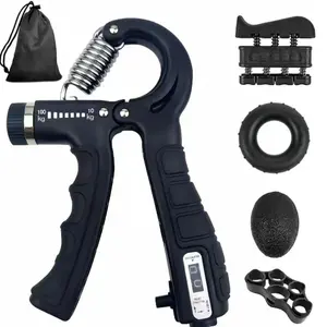 Hand Grip Strength Training Set, Adjustable Resistance Forearm Gripper Ball, Finger Exerciser & Stretching Tool, Ideal Gift for Athletes, Hand Grip Strengthener