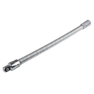 Flexible Socket Extension Ratchet, 1/2 Inch Shank, 350mm Length, Made of Heat-Treated Chrome Vanadium Steel with Flexible Spring Steel Shaft, Anti-Rust and Durable