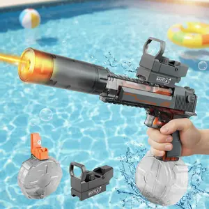 LED Electric Water Gun for Kids & Adults – Long Range Pistol Squirt Gun with Large Capacity, Automatic Summer Pool Toy