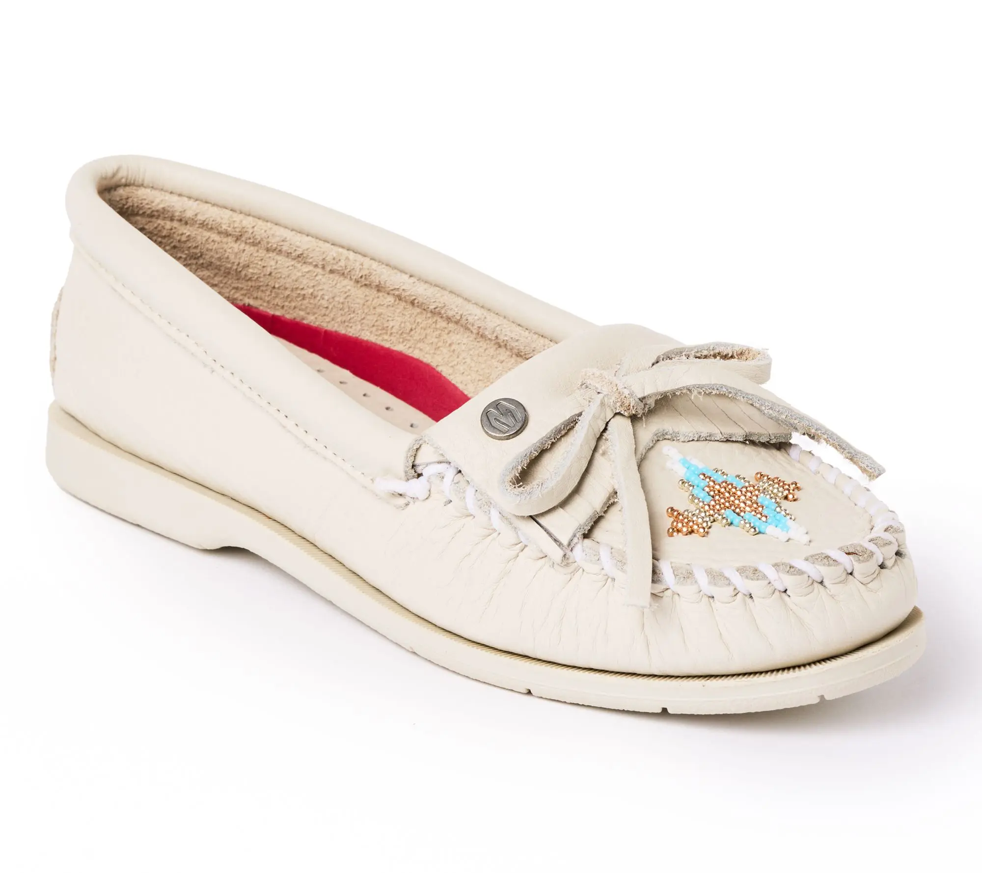 Minnetonka Women's Nizhoni Beaded Leather Moccasin