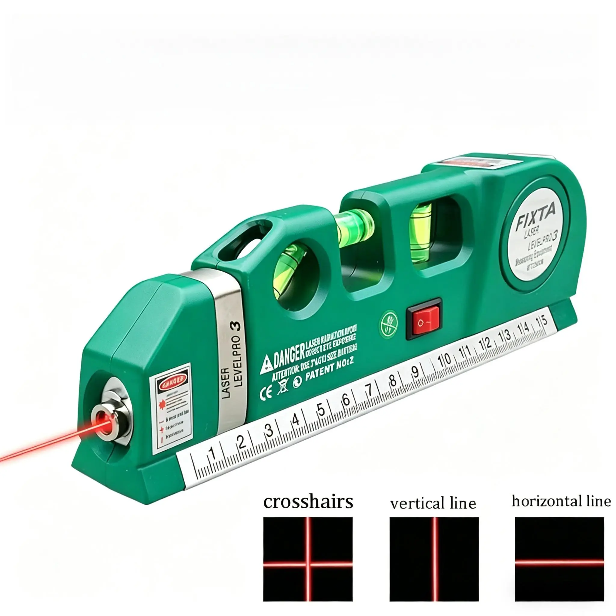 2026 Upgraded High Precision Laser Leveler with Integrated 8FT Tape Measure - Self-Leveling Cross Line Tool for Professional Flooring & Construction - Heavy Duty Hand Tool for Accurate Layouts