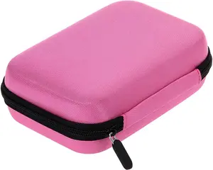 Hipiwe Hard Shell Essential Oil Carrying Case Holds 12 Bottles (Can hold 5ml, 10ml, &10ml Rollers) Travel Size Essential Oils Bag Organizer (Pink)