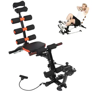 7-in-1 Adjustable Ab Workout Bench for Home Gym – Multi-Functional Sit Up Bench & Ab Crunch Trainer with Leg Extension, Pedals & 360° Rotation Seat – Core, Abs, Arms, Legs & Glutes Training Equipment