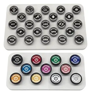 Make Your Own, 23 Buttons, Fully Custom Button Caps Compatible with Fanatec Wheel | PC Layout | Sim Racing Wheel Customization