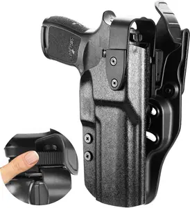 WARRIORLAND P320 Security Holster w/Hook Guard & Rotating Hood: Sig Sauer P320 Full Size M17, Adj. Retention & Ride Height, Right