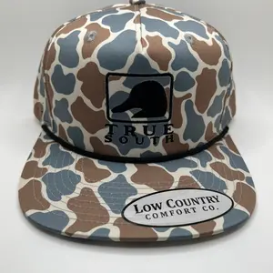 True South Square Duck Blue Camo Rope Hat