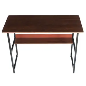 Office Computer Desk 43.3" Large Desktop with Storage Rack for Home Office