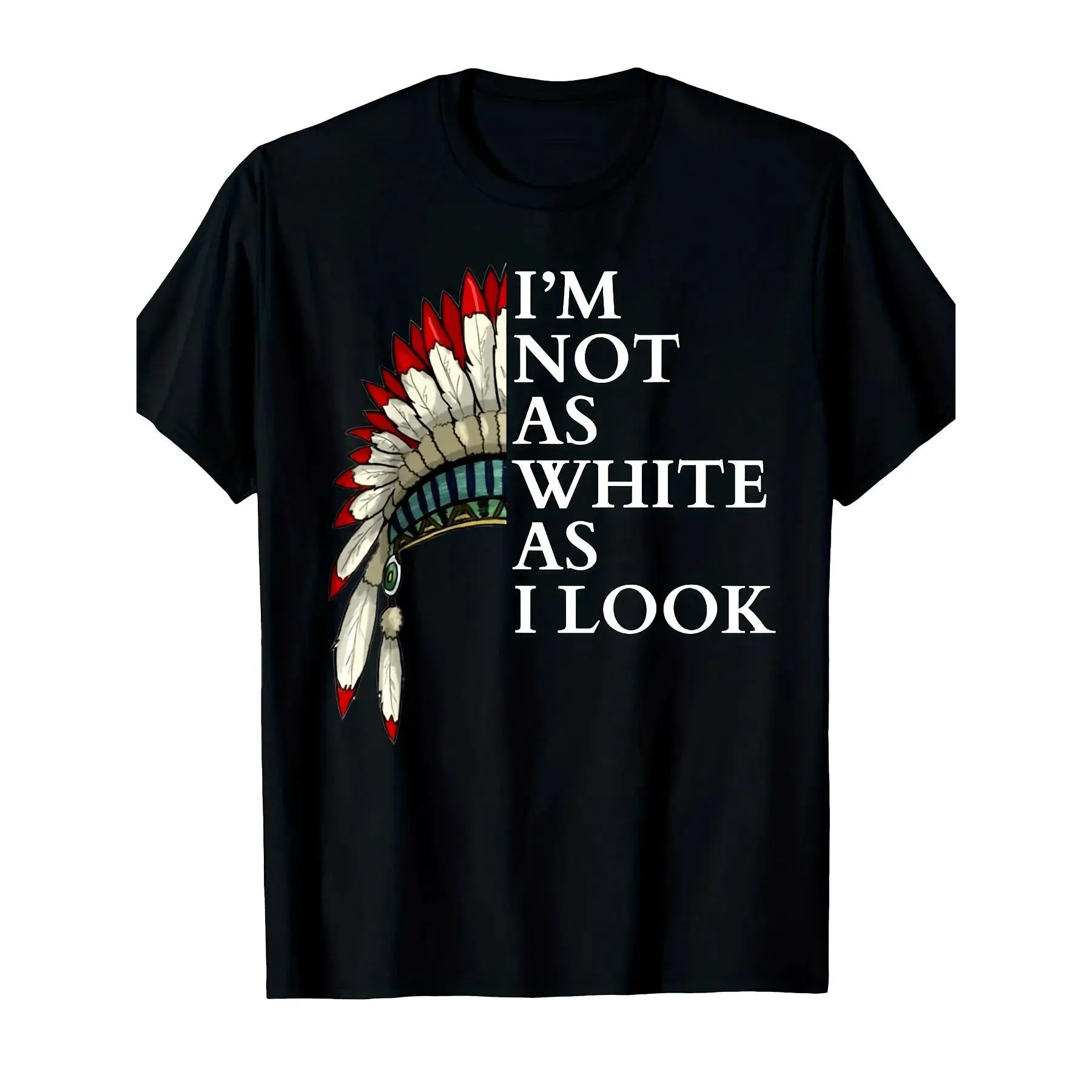 Native American Indian Pride T-Shirt - Cotton Breathable Unisex for men & women, Cultural Statement Tee for powwows, OUTINGS & Casual Attire (Machine Washable)
