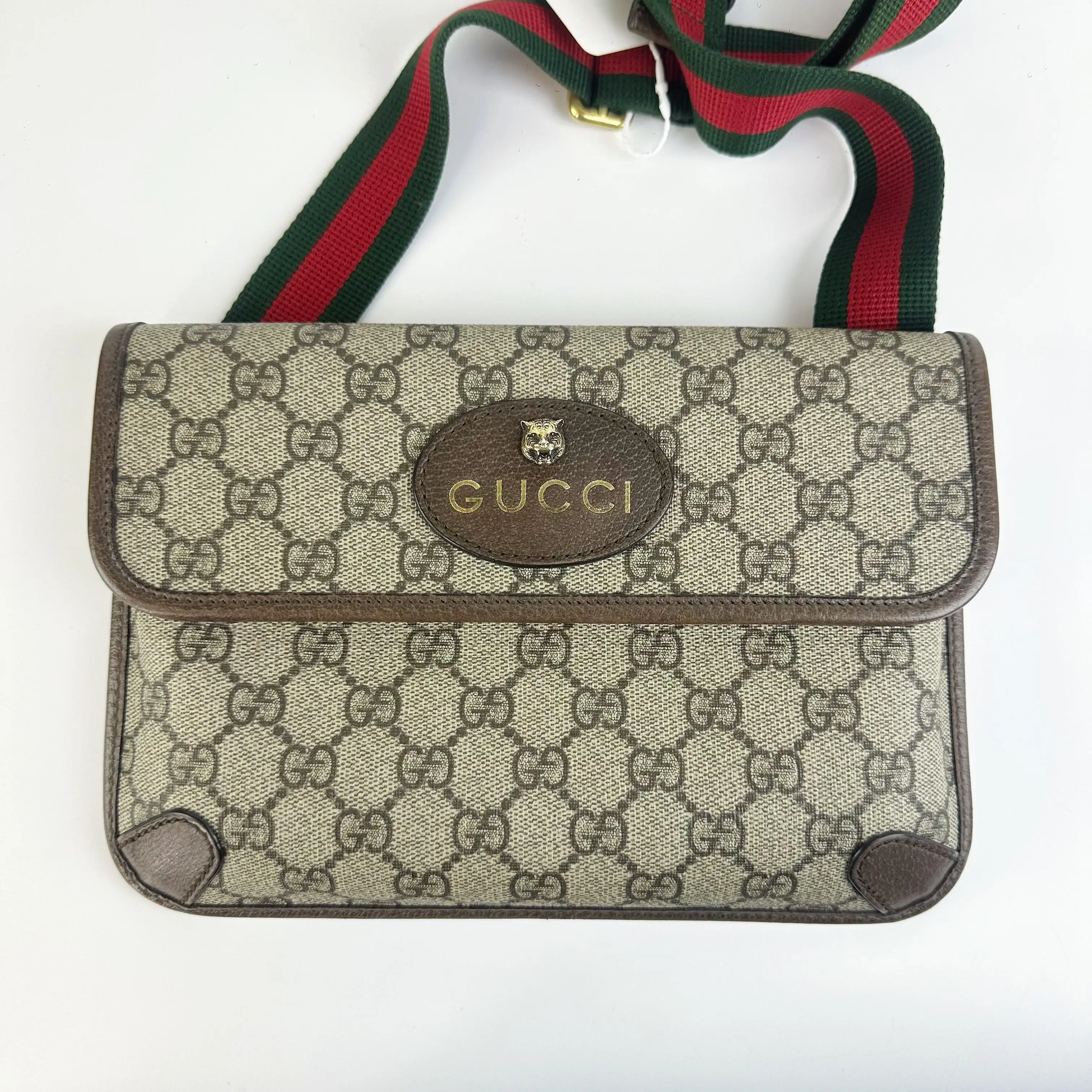 Pre-owned GUCCI Neo Vintage GG Supreme Belt Bag Brown【650】