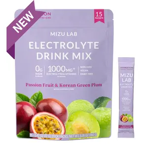 Passion Fruit & Korean Green Plum Electrolytes | Zero Sugar [15 stick packs]