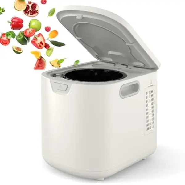 3.5L Smart Electric Composter, Odorless Countertop Food Waste Compost Bin with Auto Cleaning and LED Display, Low Noise Home Recycler Converts Kitchen Scraps to Fertilizer