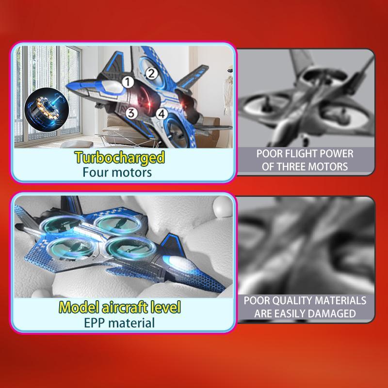 Children's remote control airplanes fixed-wing gliders aerial photography airplanes foam remote control airplanes crash-resistant foam airplanes simple drones suitable for children aged 8-12 Christmas Halloween Thanksgiving gift TongLi