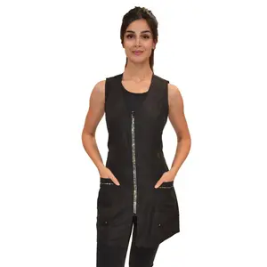 220 - Pro Rhinestone Front Detail Water Resistant, Hair Resistant and Bleach Resistant Jacket Style Cobbler Apron