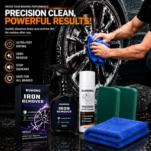 Ruhong 650ml Car Rust Removal Spray set  Wheel Hub Vehicle BrakeSystem Rust Prevention and Noise Reduction Quickly Blast Car Wheel Rim Cleaner Multipurpose Rust RemoverBrake automotive care