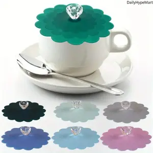 6pcs Food Grade Silicone Cup Covers Set - Dustproof, Heat-Resistant, Airtight, BPA-Free Beverage Protector Seals for 12oz-16oz-20oz Mugs, Tumblers, Coffee & Water Bottles (Portable Home & Travel Use)
