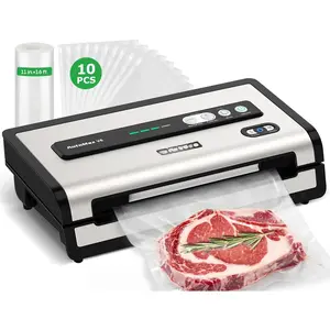 Automatic Vacuum Sealer for , Hands-Free Operation  Sealer, Continuous Seal 50 Bags in 20 Mins, Built-in  & Roll Storage,  Suction for Meal Prep & Bulk  Storage