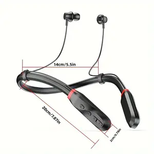 Wireless Sports Earbuds with Built-in Microphone and Neckband for Running
