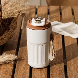450Ml Thermos Bottle Smart Display Temperature 316 Stainless Steel Vacuum Cup Office Coffee Cup Business Portable Thermal Mug Does not apply