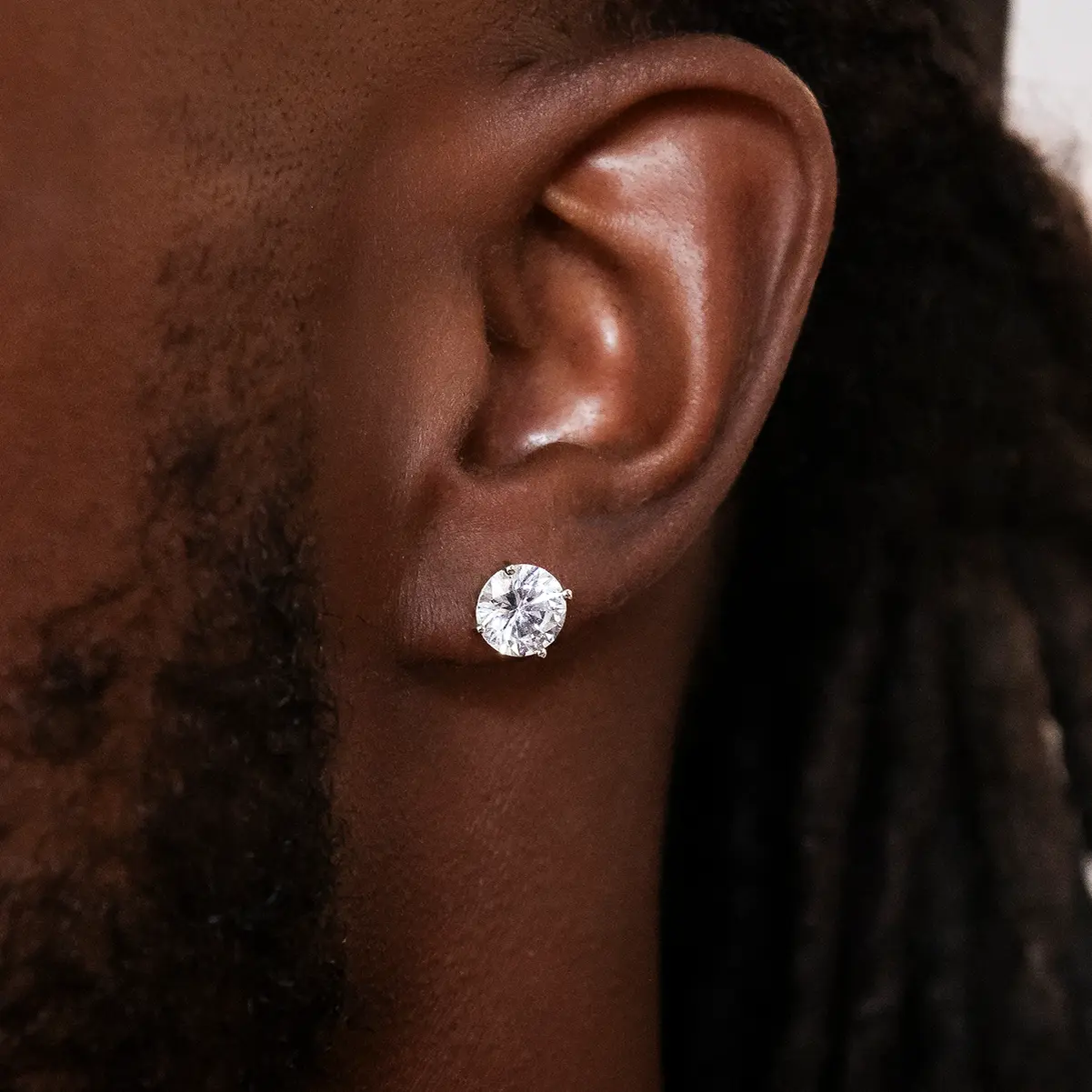 GLD 7mm Round Cut Diamond Stud Earrings in White Gold - Perfect Gift #tiktokshopsummersale GLD 7mm Round Cut Diamond Stud Earrings in White Gold - Perfect Gift #tiktokshopsummersale
